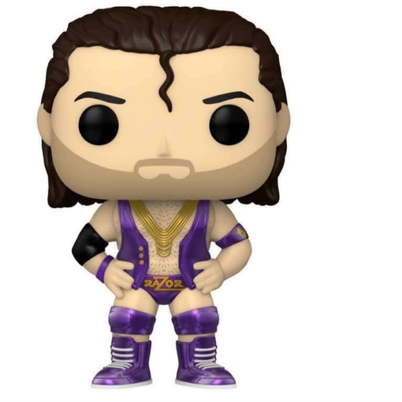 💜 Razor Ramon Metallic Funko Pop #47 WWE - EB Exclusive - Picture 2 of 7